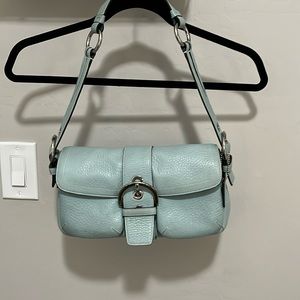 Coach Mint Blue Buckle Soho Shoulder Bag
